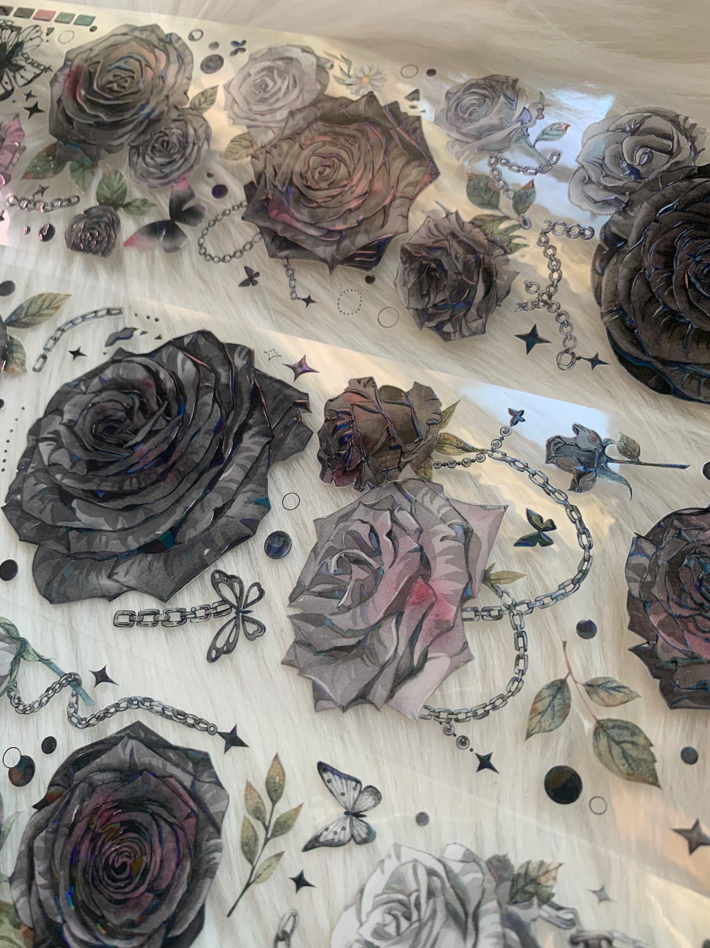 Likey - Dark Rose | 6cm Iridescent PET Tape | Release Paper