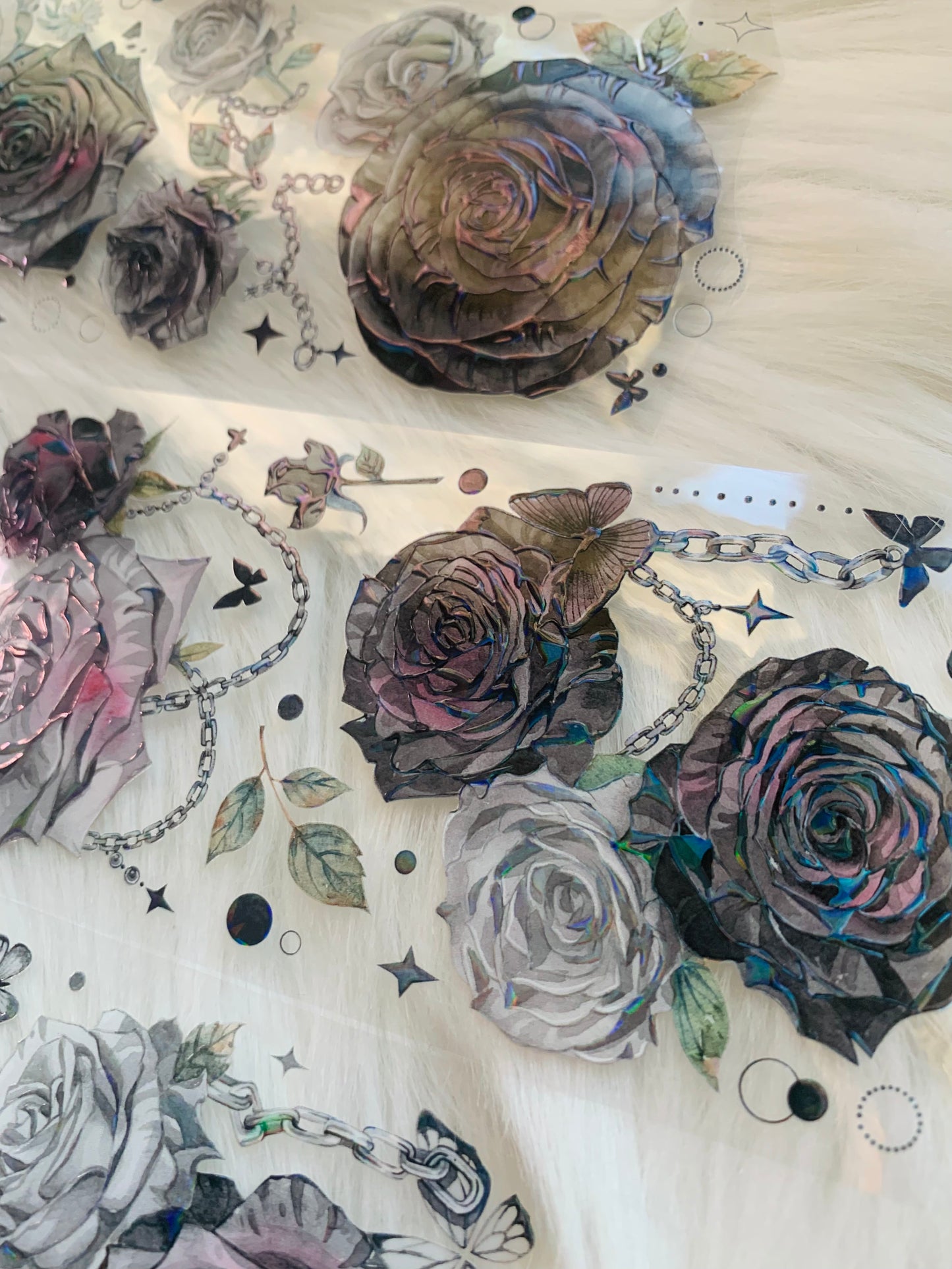 Likey - Dark Rose | 6cm Iridescent PET Tape | Release Paper
