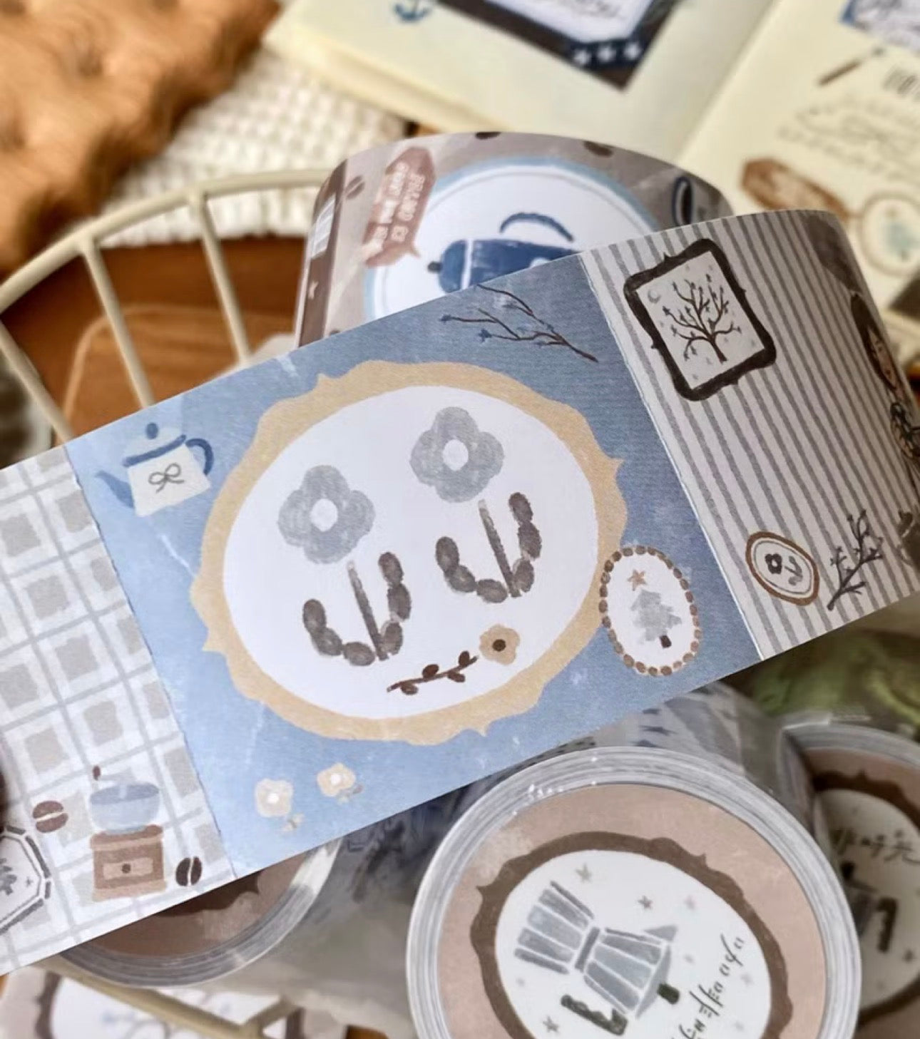 NEW! Cozyroom - Coffee Time | 4cm Sticker Memo Roll | Release Paper | 5M