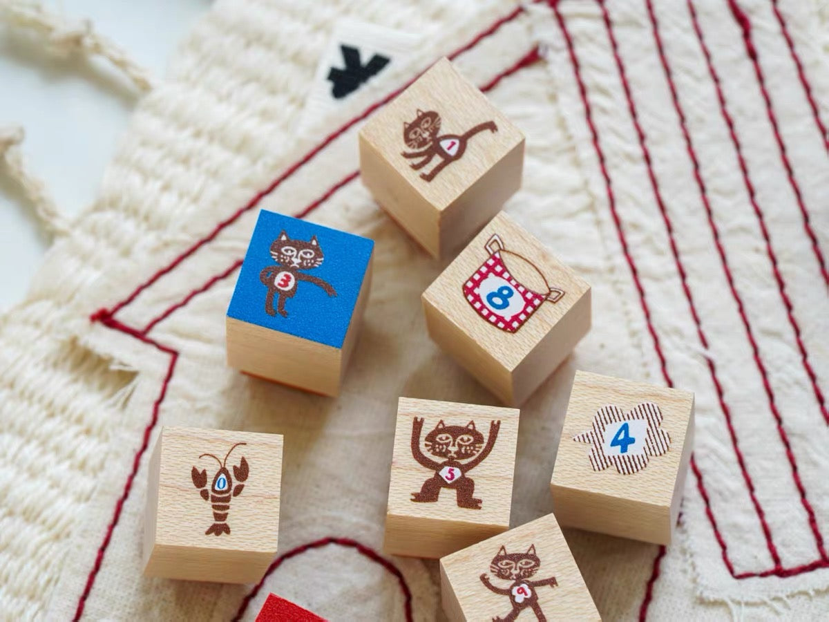 NEW! Sycolexxx - Ugly Cat 5.0 | Numbers | 10pcs stamp Set | Rubber Stamp | Paper Box