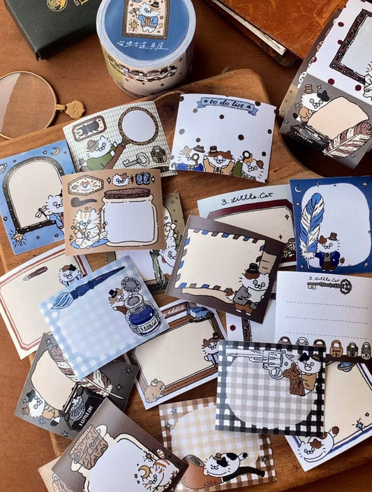 NEW! 3 Little Cat - Cat Antique Shop | 4cm Sticker Memo Roll | Release Paper | 5M