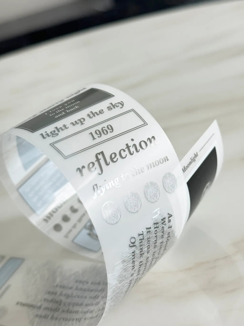 TOP Studio - Moonlight | 5cm Matte PET Tape |  Release Paper