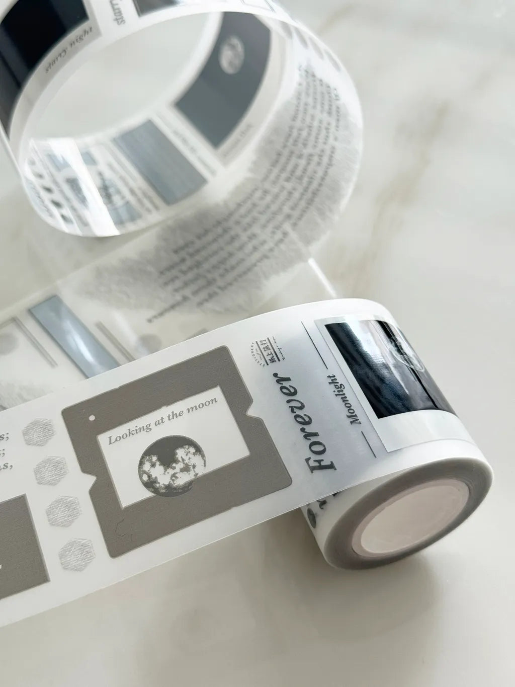 TOP Studio - Moonlight | 5cm Matte PET Tape |  Release Paper