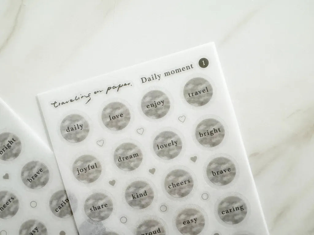 TOP Studio - Daily Moment | 2 Sheets | Rub On Sticker