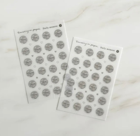 TOP Studio - Daily Moment | 2 Sheets | Rub On Sticker