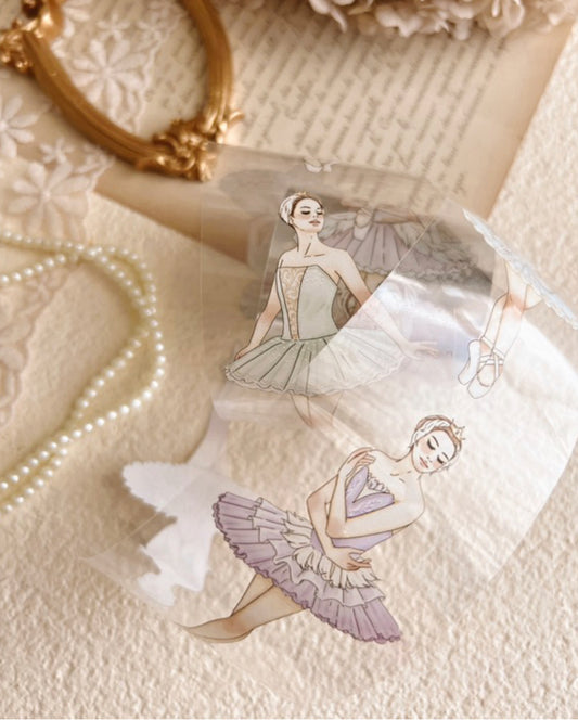 Windry X Prettyhappypaperie - Swan | 5.5cm PET Tape | Release Paper