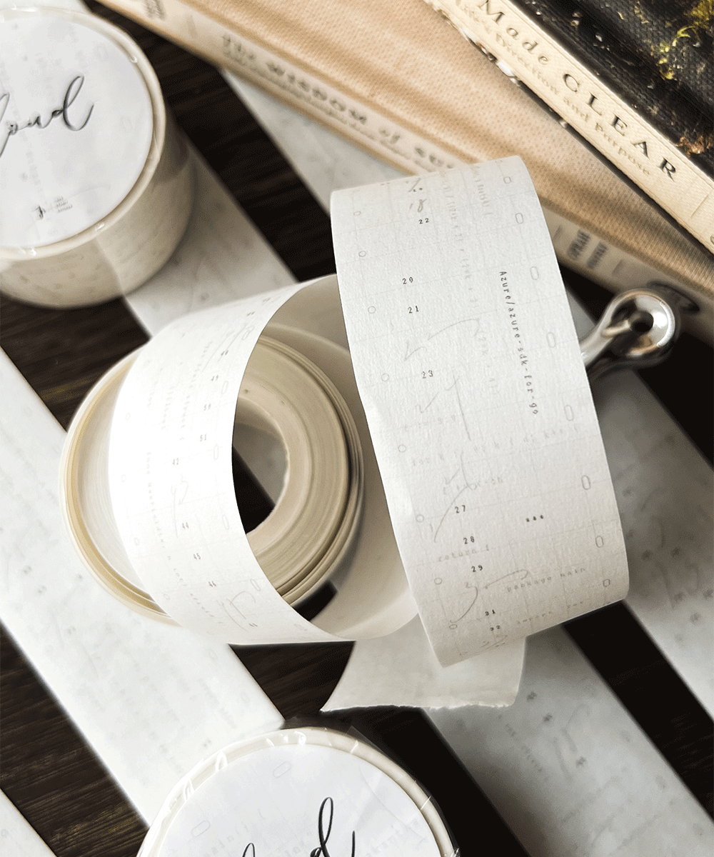 Jr.journal - Cloud | 3cm Washi Tape | Basic | Background |Release Paper