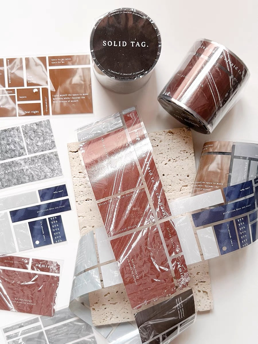 Jr.journal - Solid Tag | 5cm PET Tape | Release Paper