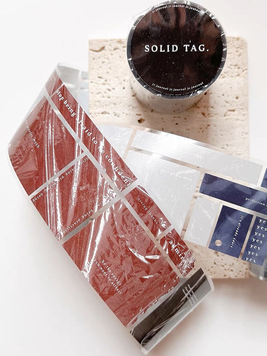 Jr.journal - Solid Tag | 5cm PET Tape | Release Paper