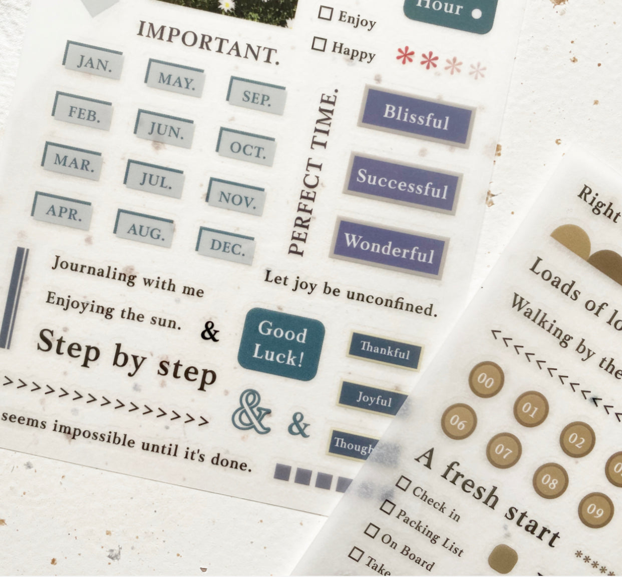 TOP Studio - Mil Of _ | 2 Sheets | Rub On Sticker