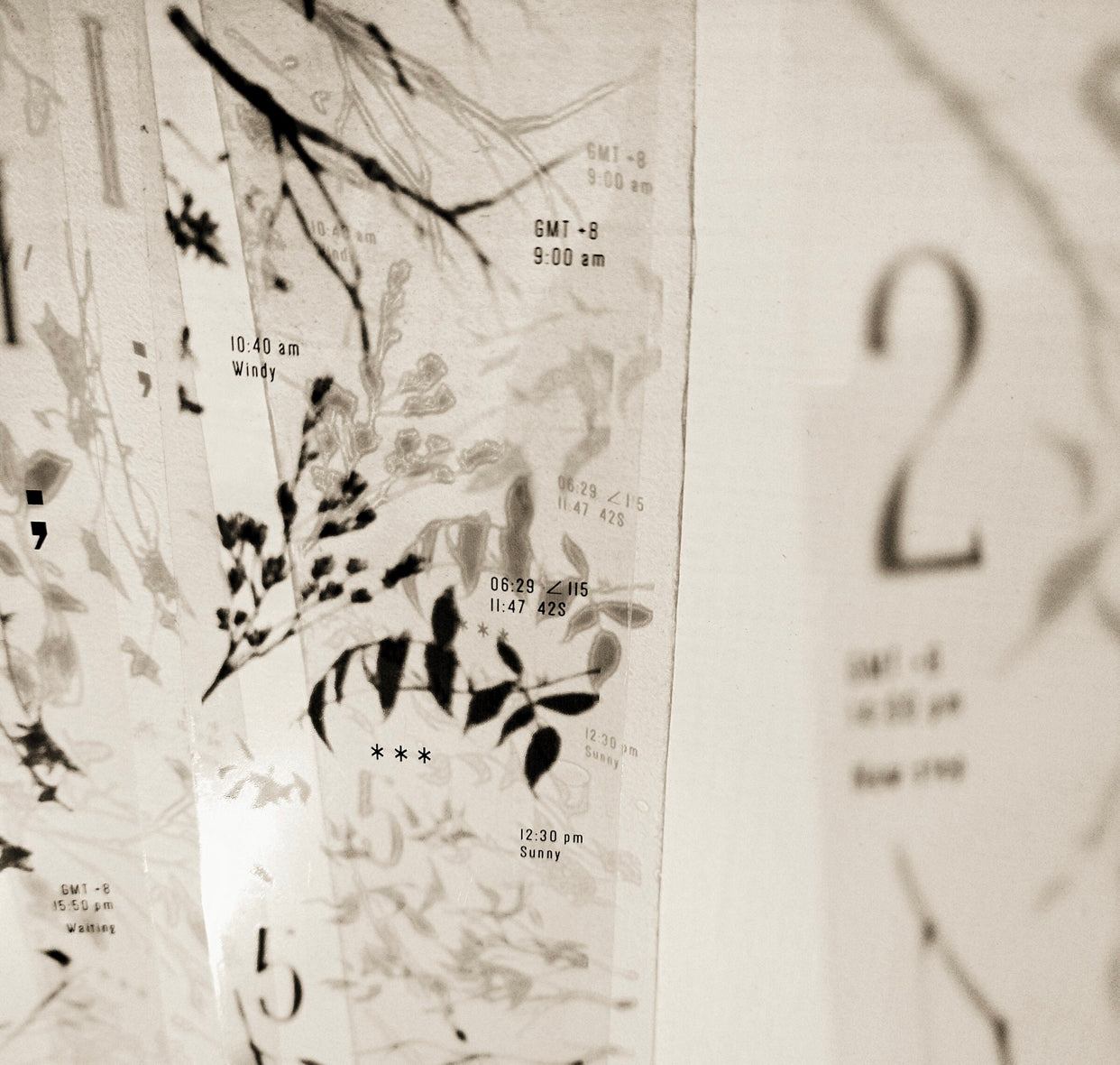 Siyun - Shadow Of Trees | 5cm PET Tape | Release Paper