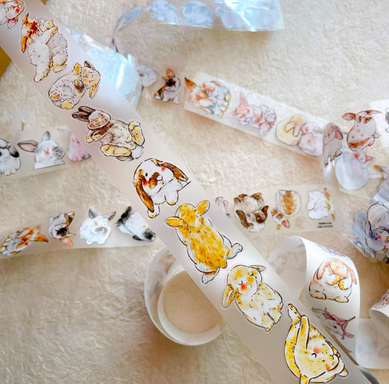DingDing - A34 Bunny | Kiss-cut | 3.5cm Matte PET Tape | Release Paper | 6M