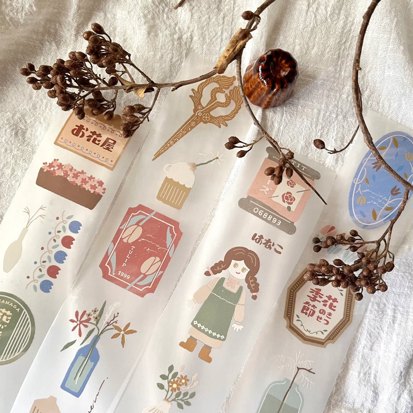 Breezy Studio -お花屋さん- Pavilion | 5cm Matte PET Tape | Release Paper