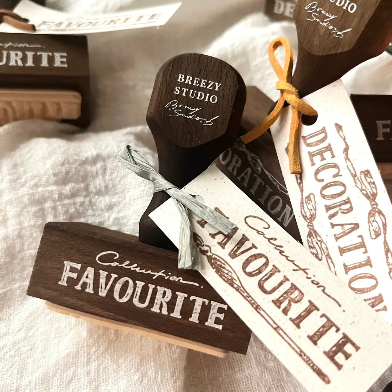 Breezy Studio - Vintage Wood Handle Stamp | Rubber Stamps