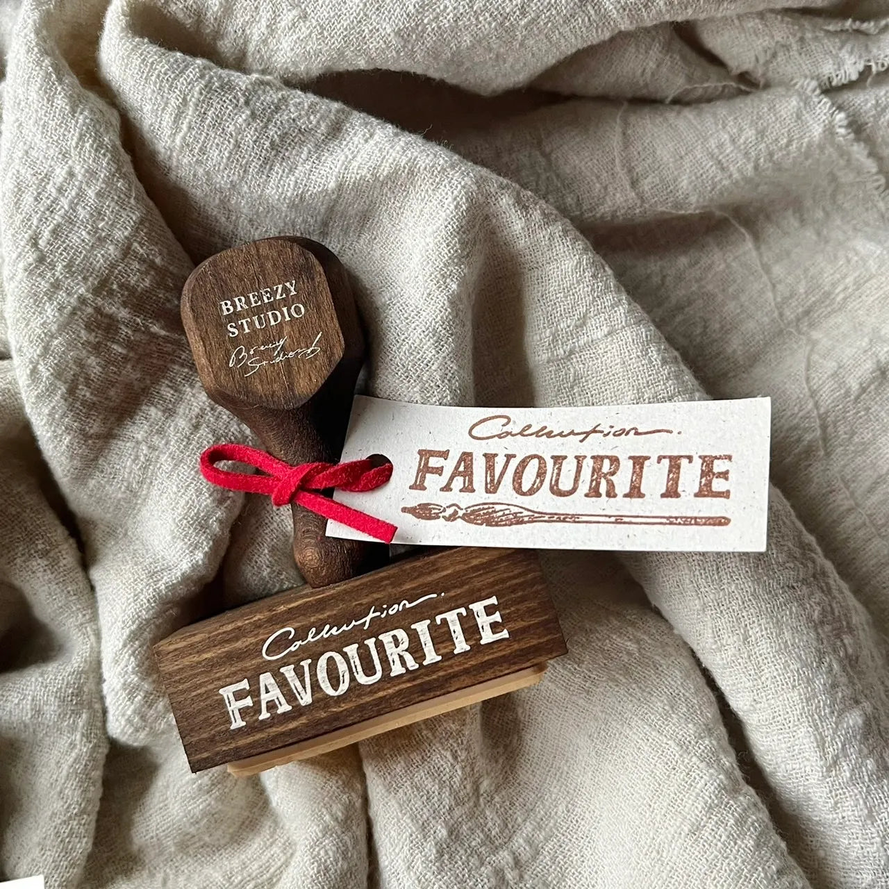 Breezy Studio - Vintage Wood Handle Stamp | Rubber Stamps