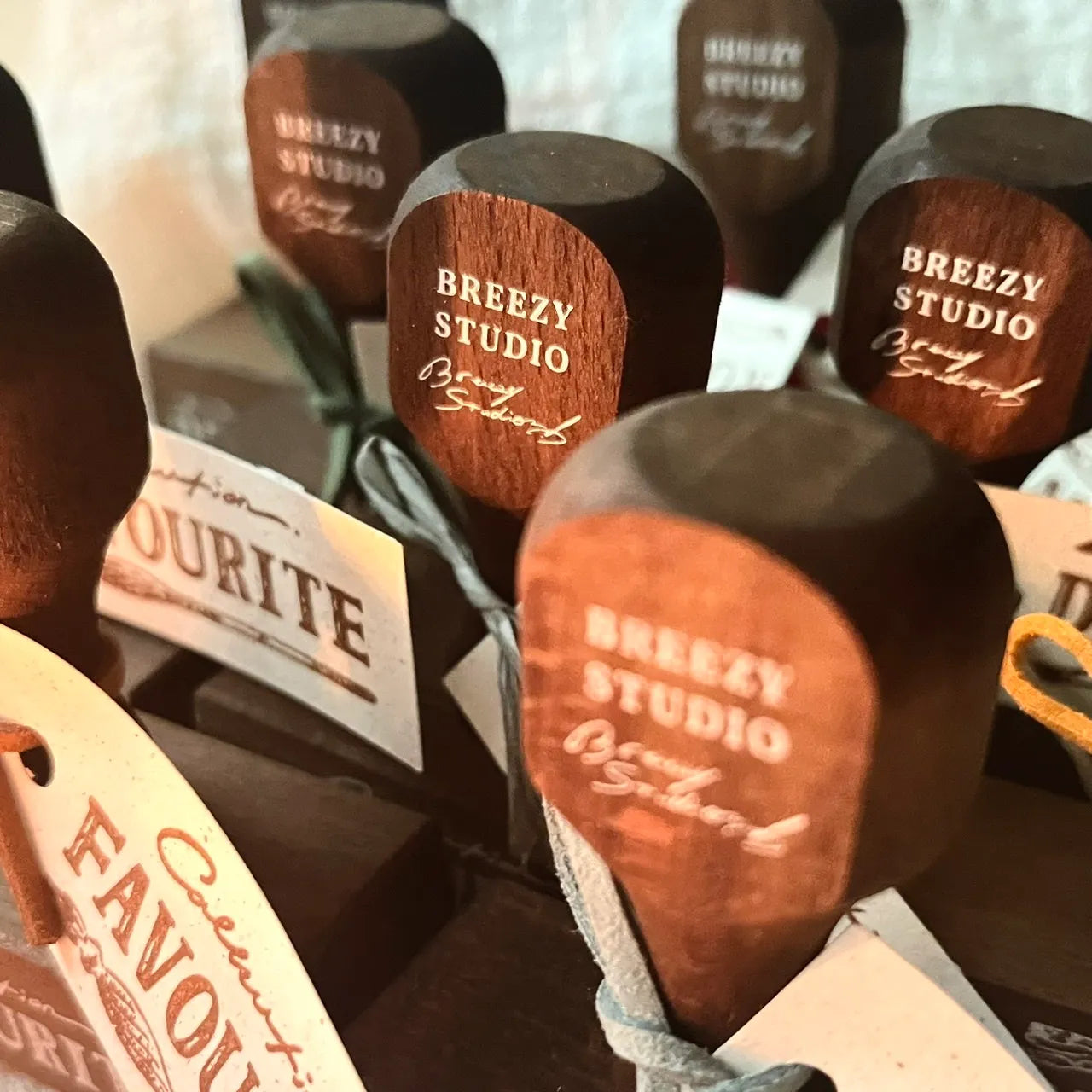 Breezy Studio - Vintage Wood Handle Stamp | Rubber Stamps