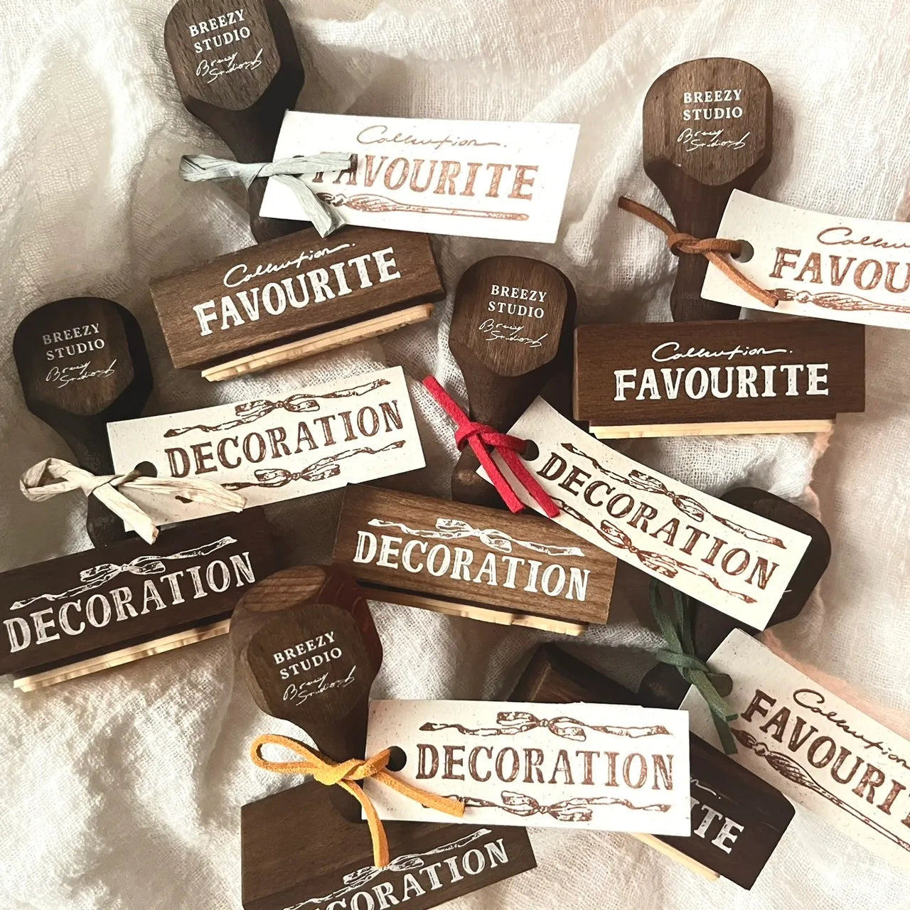 Breezy Studio - Vintage Wood Handle Stamp | Rubber Stamps