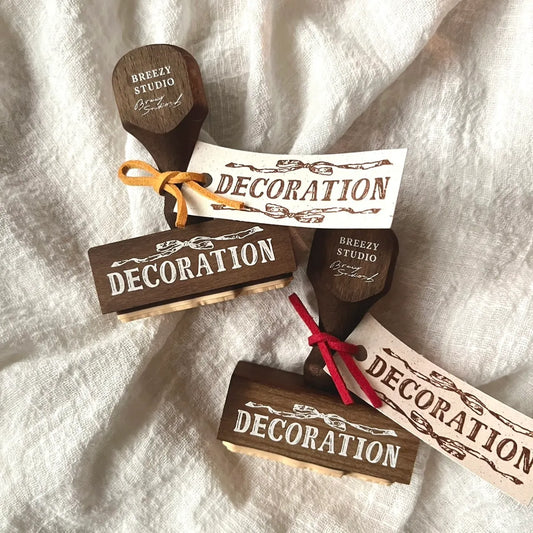 Breezy Studio - Vintage Wood Handle Stamp | Rubber Stamps