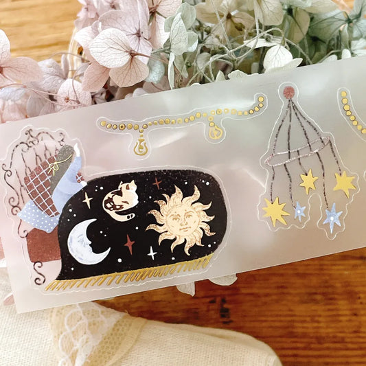 NEW! Idiot_sandwich X 63penhouse - The Ongoing Dream | kiss-cut | Gold Foil | 4cm PET Tape | Release Paper | 5M