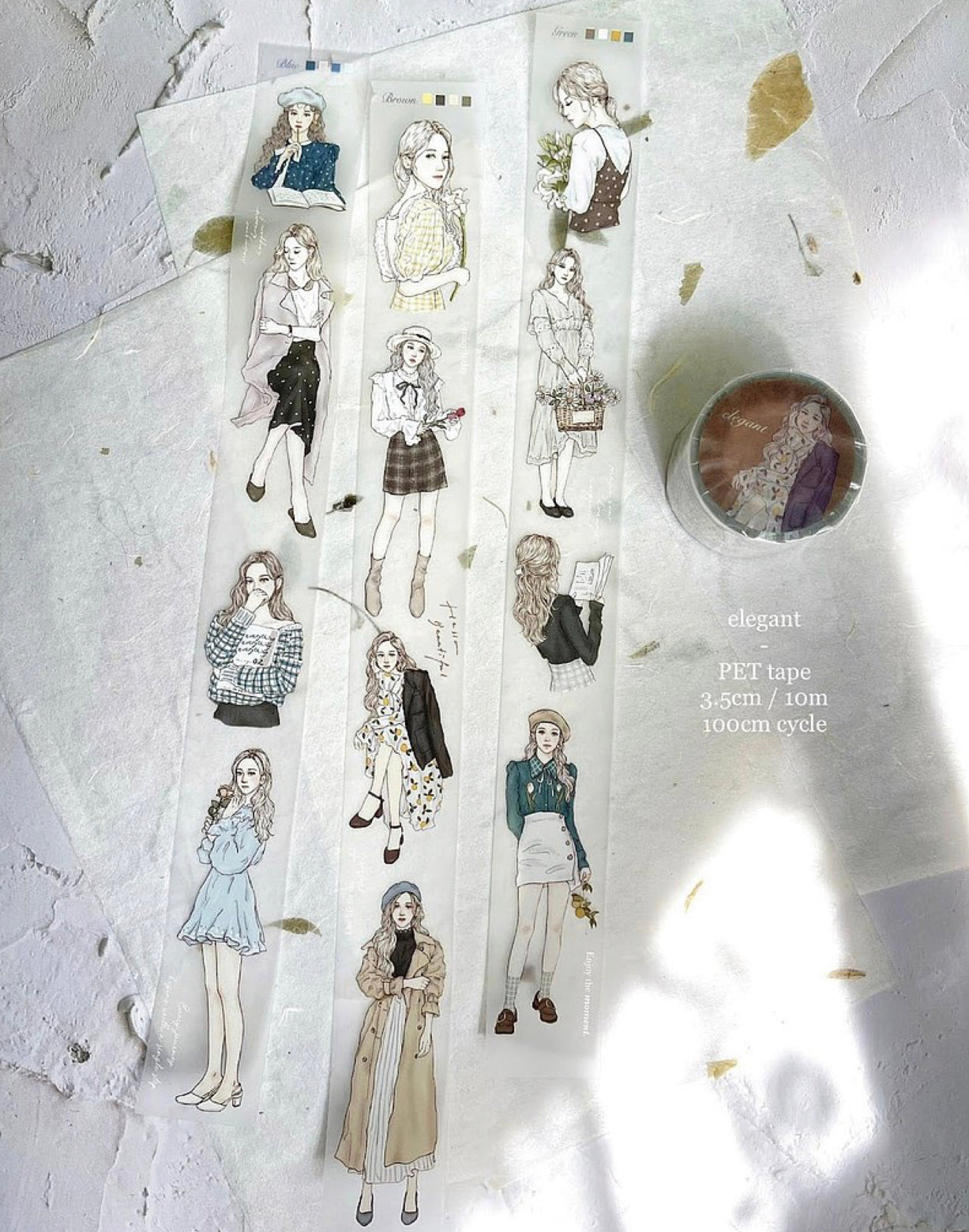 Pion - Elegant | 3.5cm PET Tape | Release Paper