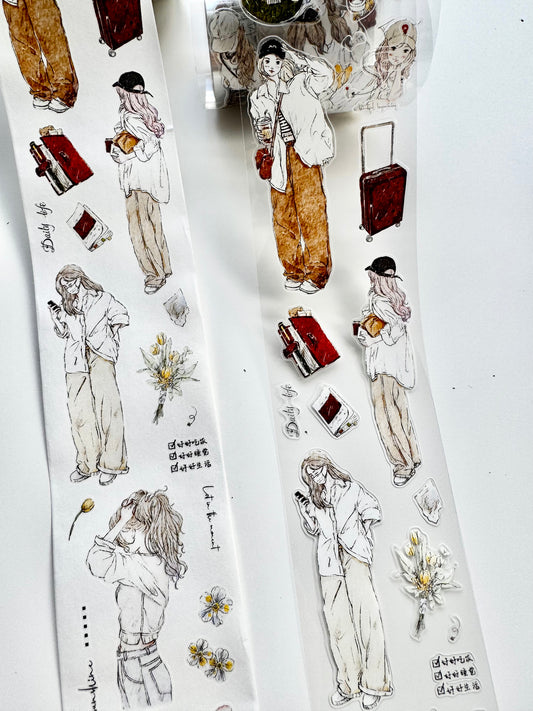 NEW! XBJia Studio - The Wind of Freedom | Kiss-cut | 5.5cm Tape | Release Paper | 6M