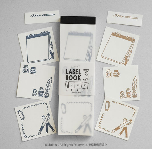 Littlelu - 50pcs Letterpress Label Book | Notepad | Ephemera Paper