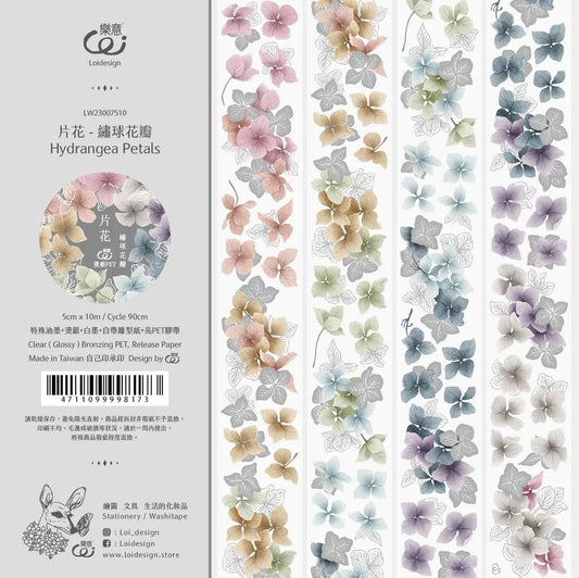 NEW! Loidesign - Hydrangea Petals | Silver Foil | 5cm PET Tape | Release Paper