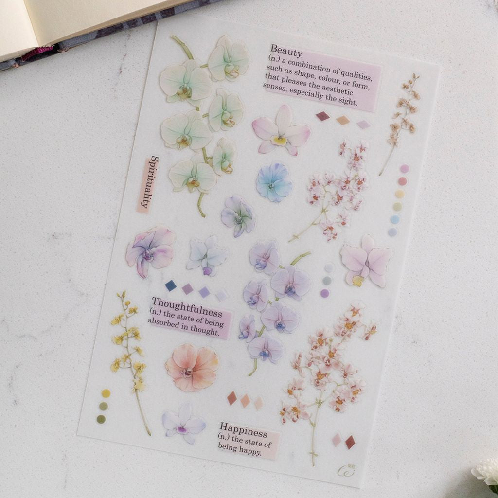 New Loidesign - Orchid | 3 Sheets | Rub On Sticker