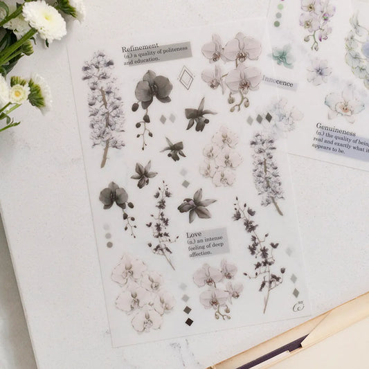 New Loidesign - Orchid | 3 Sheets | Rub On Sticker