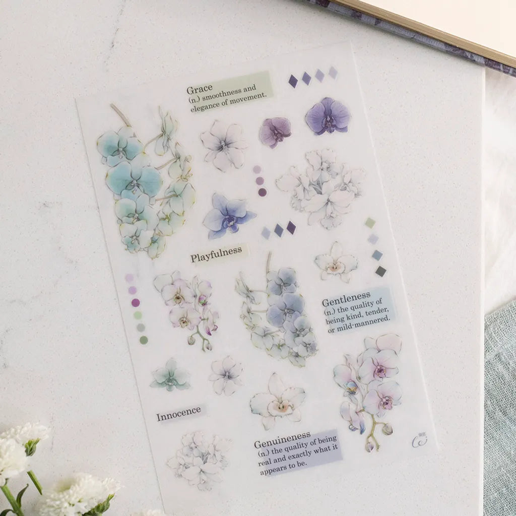 New Loidesign - Orchid | 3 Sheets | Rub On Sticker