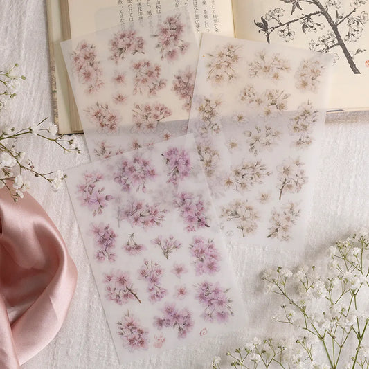 New Loidesign - Cherry Blossoms | 3 Sheets | Rub On Sticker