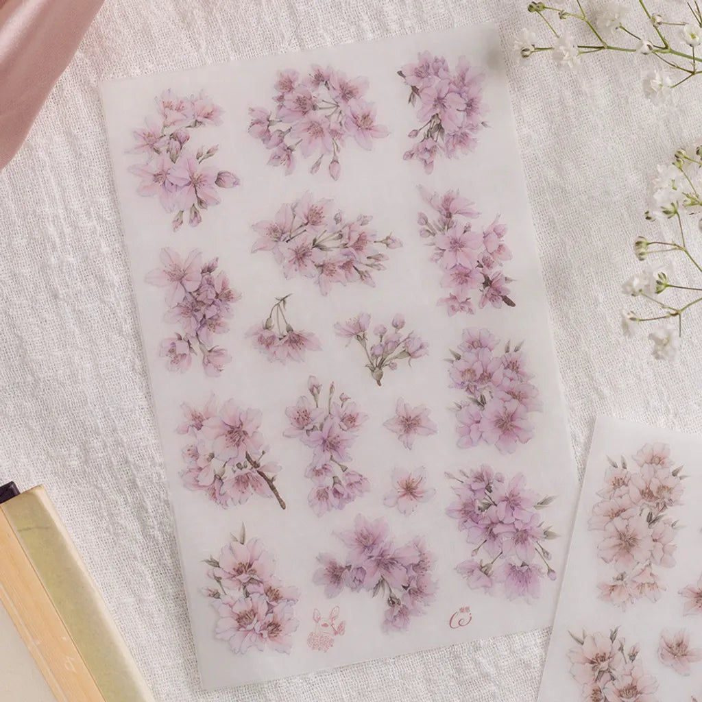 New Loidesign - Cherry Blossoms | 3 Sheets | Rub On Sticker
