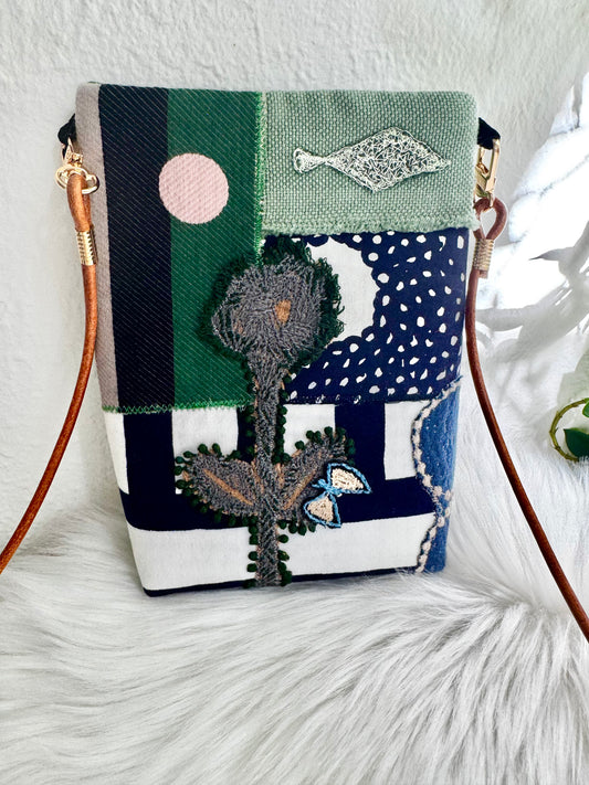 ESH Exclusive Collection - Phone Bag/ Small Crossbody Bag | Patchwork bag | Handmade Products | mina perhonen Fabric