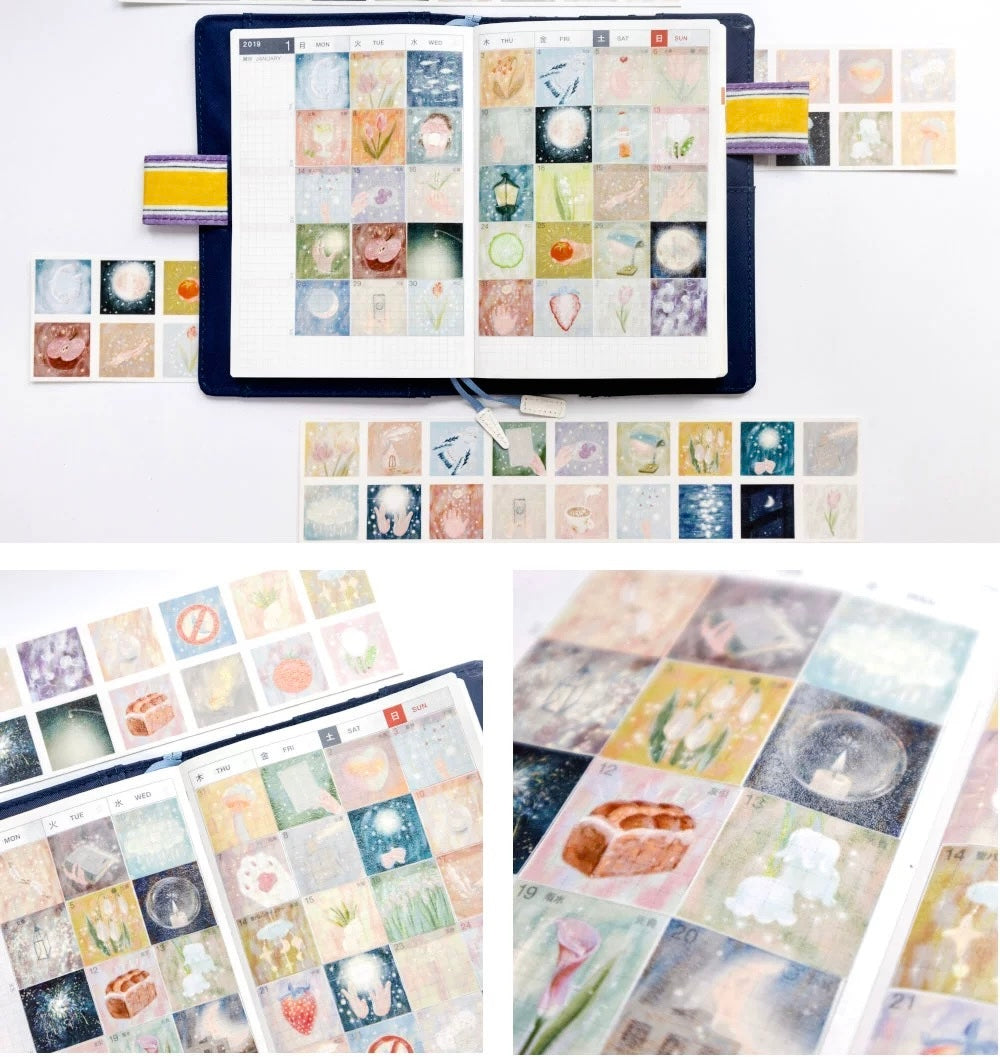 Bieguan Studio - Cubes | 6cm Washi Tape |  Release Paper
