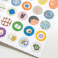 Bieguan Studio - Dots | 2 Sheets |Die Cut Stickers