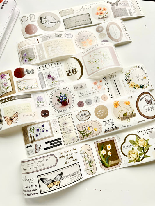 ZYS - Plaid of Spring | 6.5cm Kiss-cut Washi Tape |  Release Paper | 6M