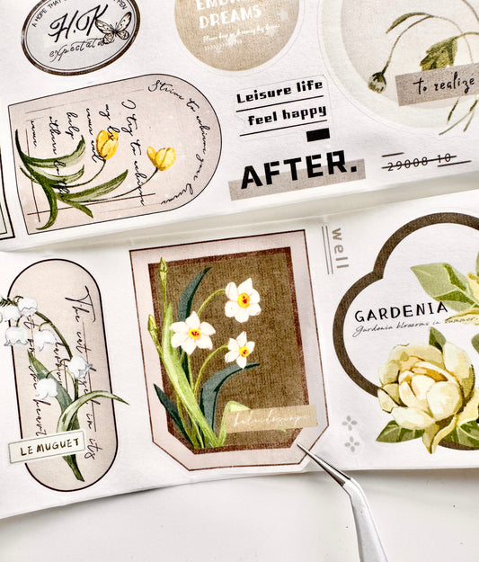 ZYS - Plaid of Spring | 6.5cm Kiss-cut Washi Tape |  Release Paper | 6M