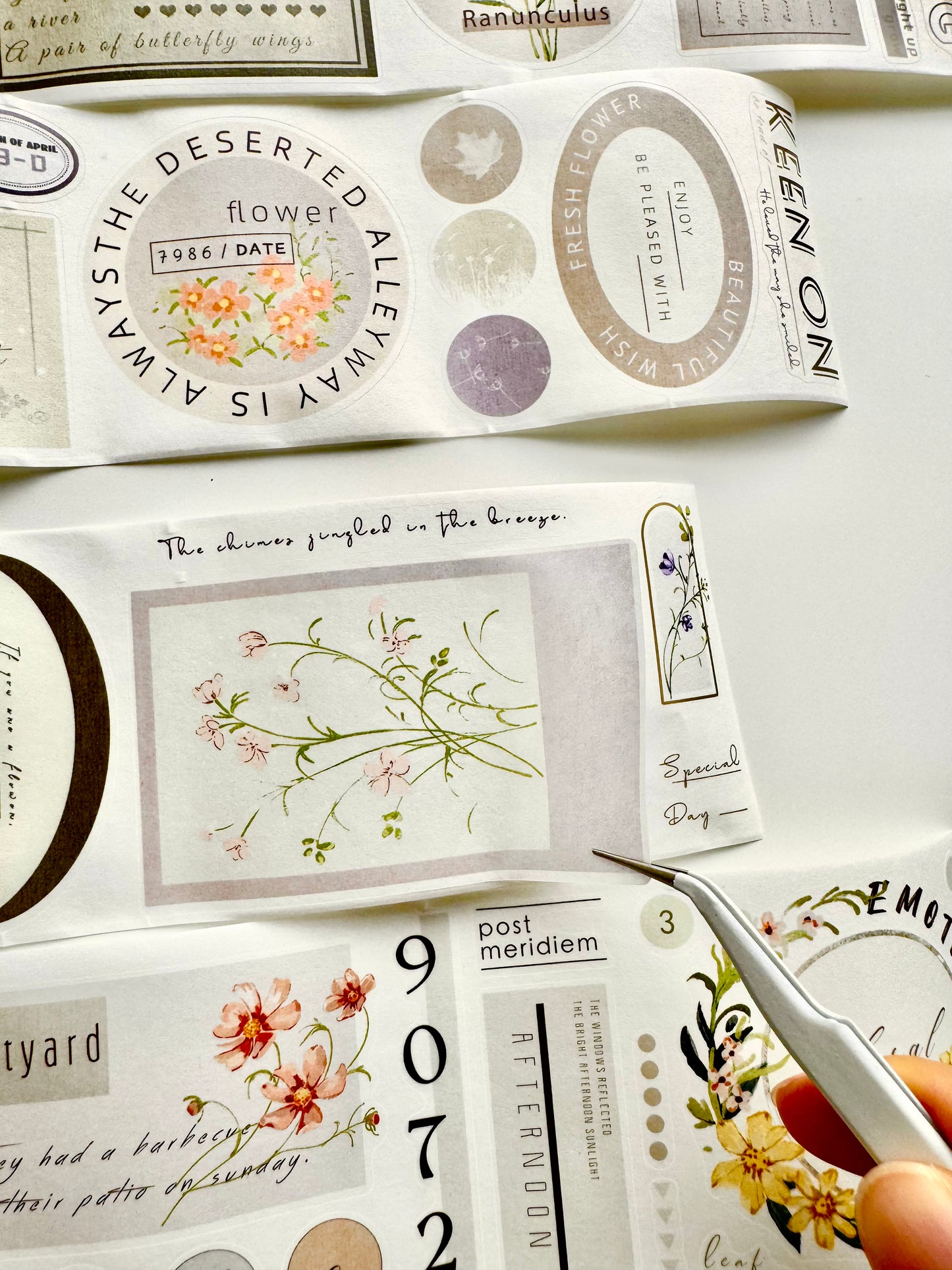 ZYS - Plaid of Spring | 6.5cm Kiss-cut Washi Tape |  Release Paper | 6M