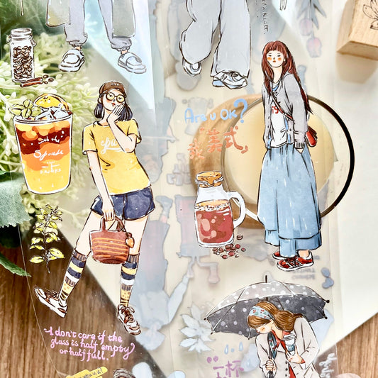 ZYS Studio - Coffee Days | Kiss-cut | 6.5cm PET Tape | Release Paper | 6M