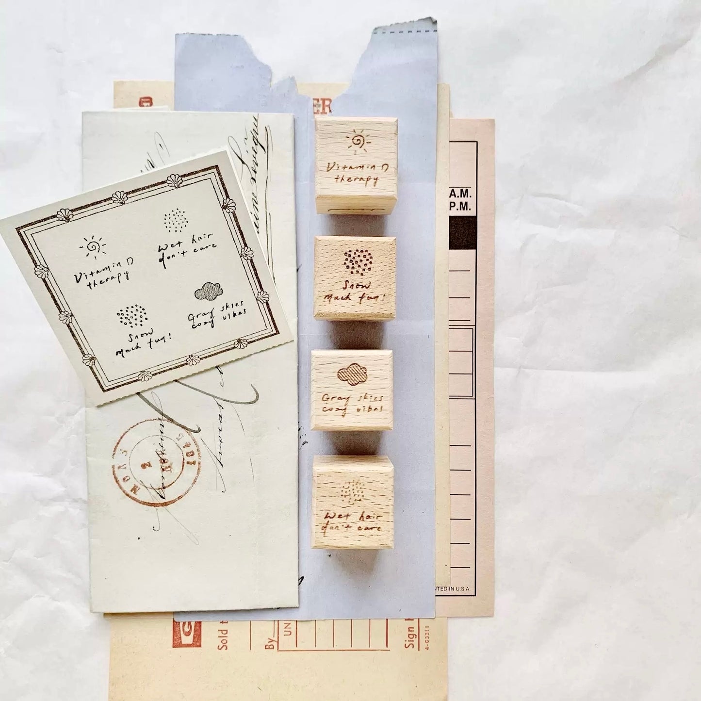 NEW! Two Raccoons X Partialafra - Beautiful Chaos | Wooden Box | Rubber Stamp