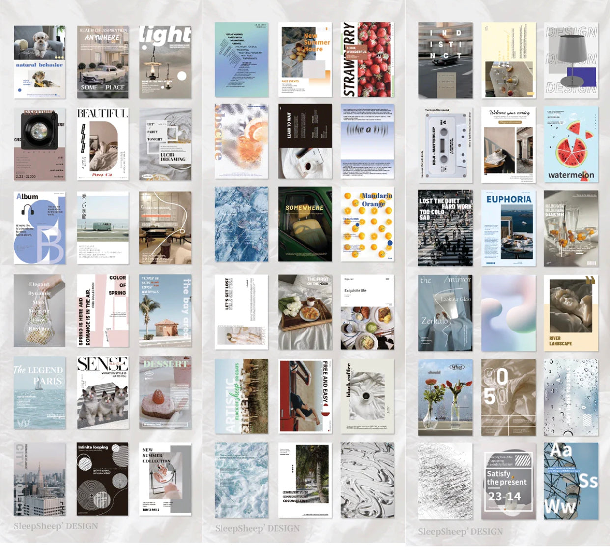 SSS - 80 Sheets Material Booklet | Magazine Style | Ephemera Paper