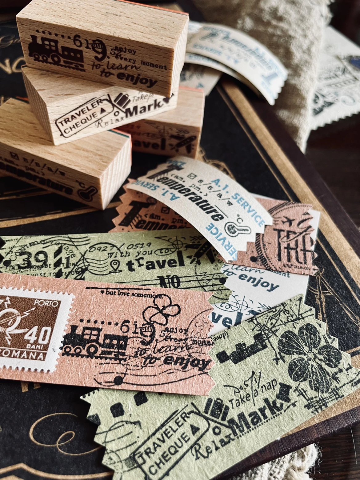 RARE TO FIND - Traveler | 4pcs Rubber Stamp set