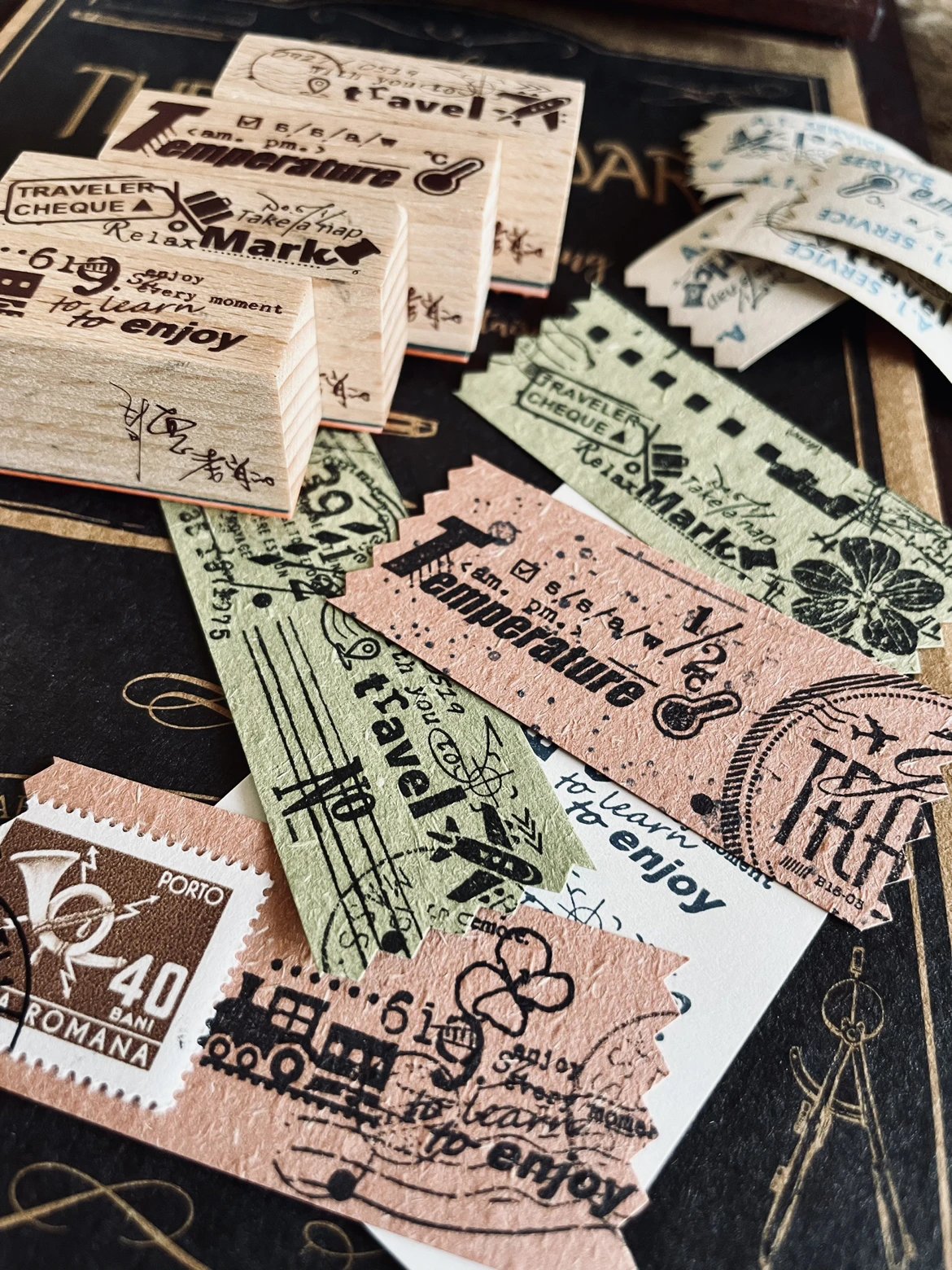 RARE TO FIND - Traveler | 4pcs Rubber Stamp set
