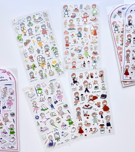 Molinta - Line & Color | Washi Paper | Die Cut | Sticker