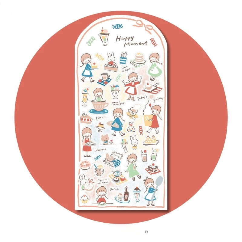 Molinta - Line & Color | Washi Paper | Die Cut | Sticker