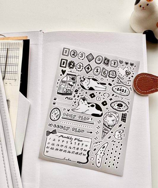 NEW! Calico Cat Studio - Plan | Kiss-cut | 1 Sheet | Stickers