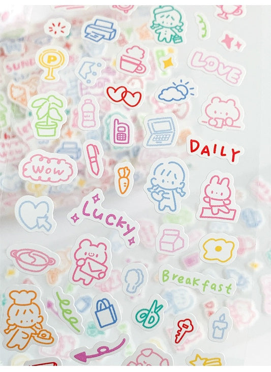 Molinta - Just Stickers | Kiss Cut | 4.5cm Sticker Paper Tape | Release Paper