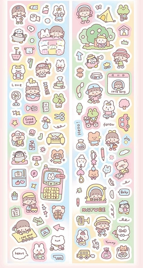 Molinta - Happy Daily | Die Cut| 4.5cm Sticker Paper Tape | Release Paper