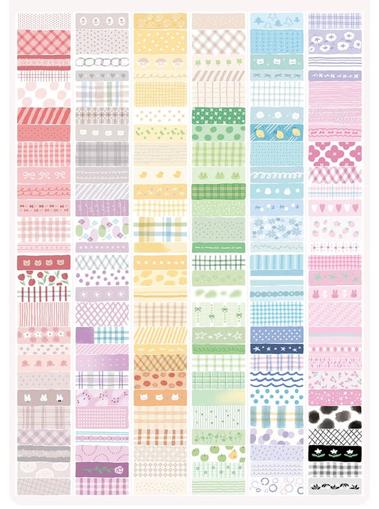 Molinta - Rainbow Sugar | GLITTER | Kiss-cut| 4.5cm Sticker Paper Tape | Release Paper