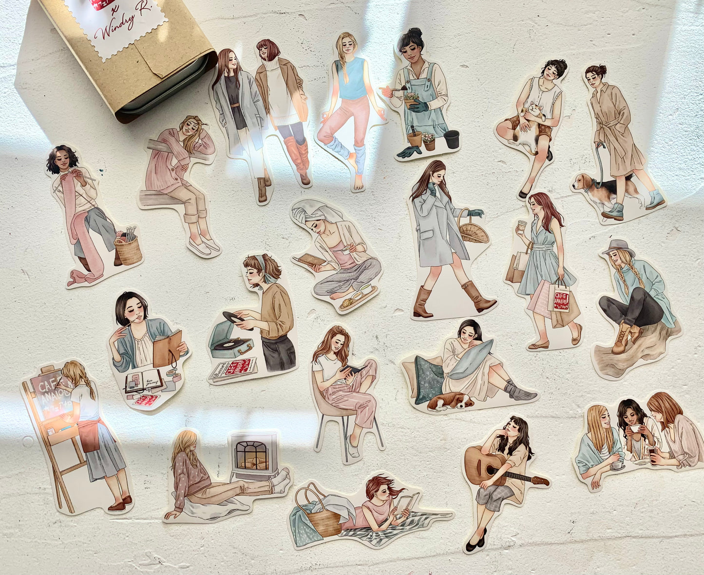 NEW Cafe Analog X Windry - Soulmate | 20pcs Stickers | Tin Box